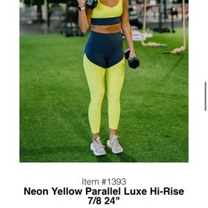 2/$25 Zyia Neon Parallel Luxe High Rise leggings